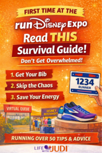 runDisney Expo survival guide for beginners showing tips to avoid overwhelm and navigate race weekend with confidence