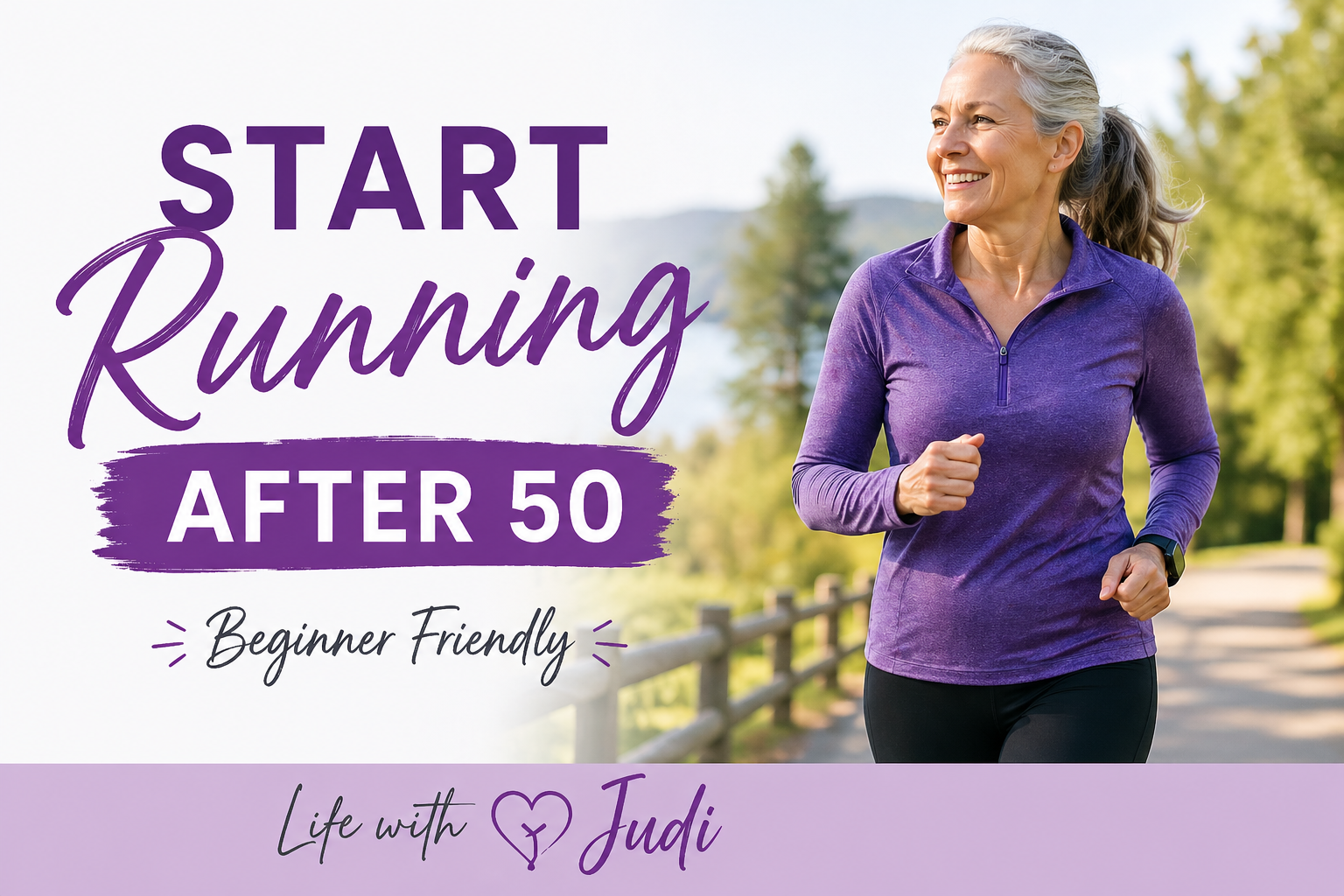 woman starting running after 50 beginner fitness